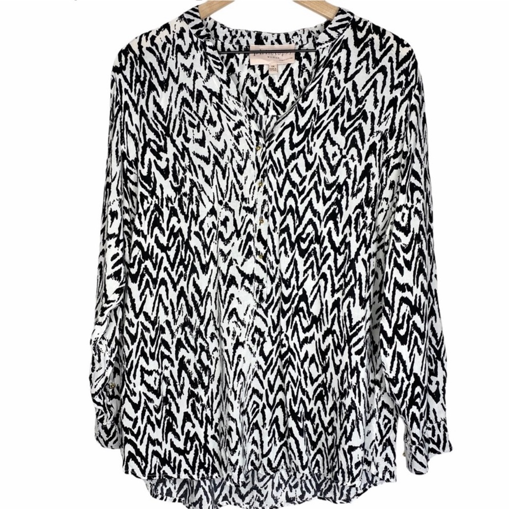 Philosophy Woman Black / White Blouse